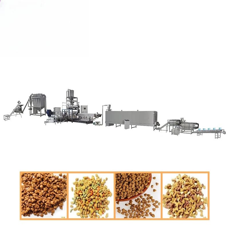 Machines de production d'aliments pour chiens, extrudeuse automatique de croquettes pour animaux de compagnie