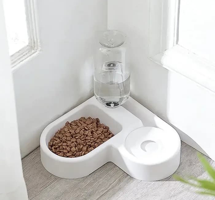 Bol double pour chien et chat - Ensemble de bols pour animaux de compagnie et pour la nourriture