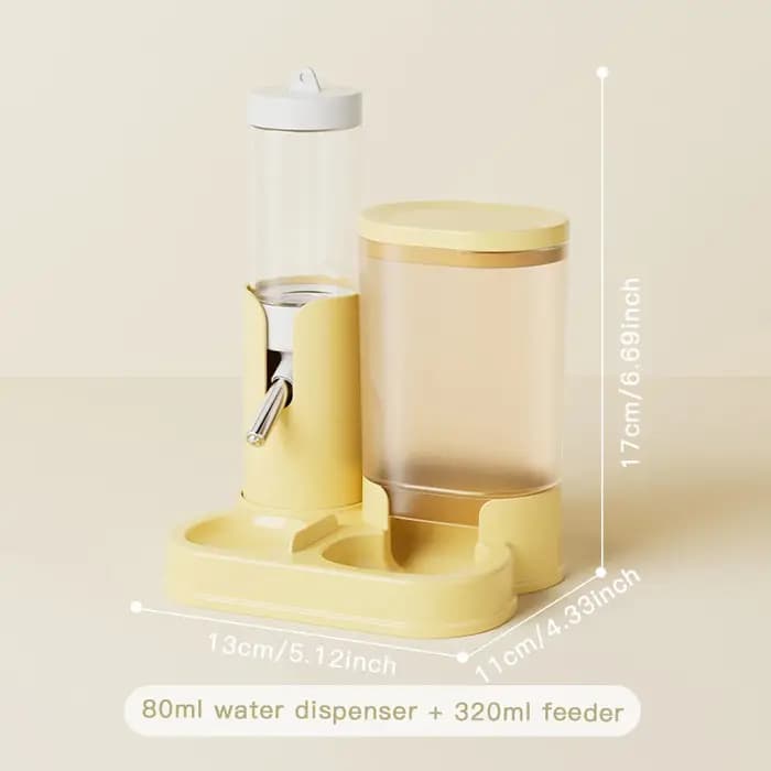 Distributeur automatique de nourriture et d'eau deux-en-un pour hamsters