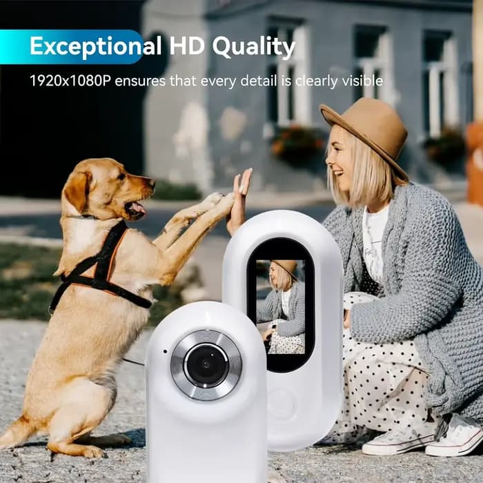 Caméra de collier pour animaux de compagnie, grand Angle de 120 degrés, caméra d'action pour animaux de compagnie, Support carte mémoire Full HD avec enregistrements vidéo pour l'extérieur pour chat