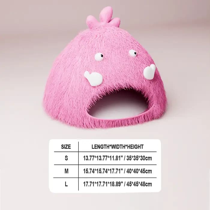 Mignon Monster Cartoon Warm Plush Cushion Basket
