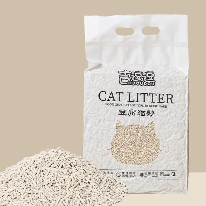 Litière pour chat Tofu 6L à gratter rapidement