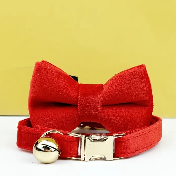 Collier pour chat réglable et élégant avec nœud papillon