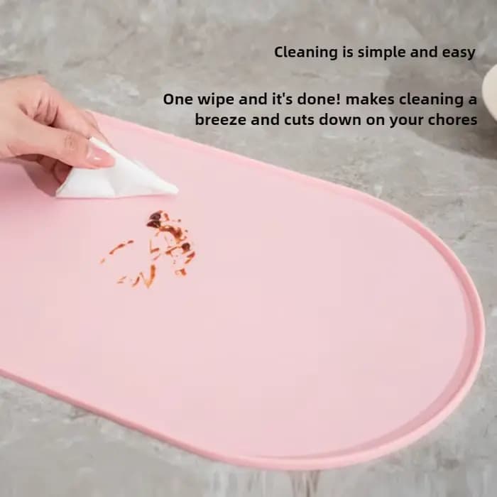 Tapis d'alimentation pour chat avec conception imperméable antidérapante