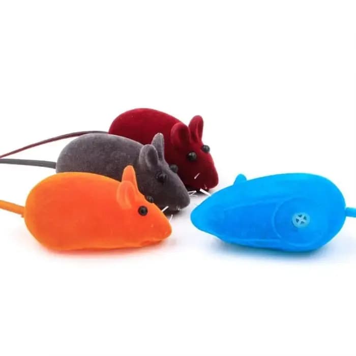 Jouet interactif pour chat en forme de souris avec son couineur
