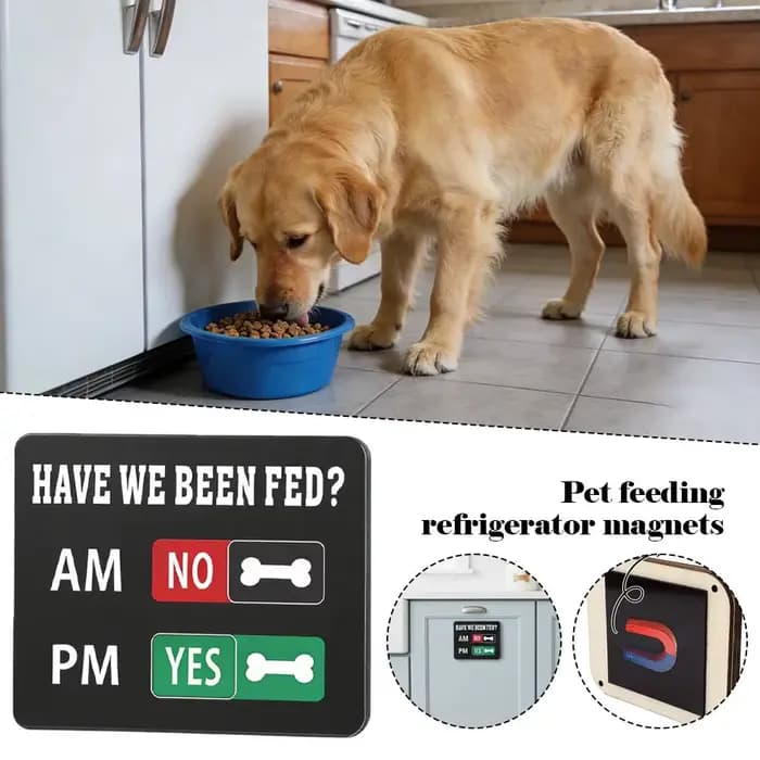 Panneau de rappel d'alimentation pour animaux de compagnie