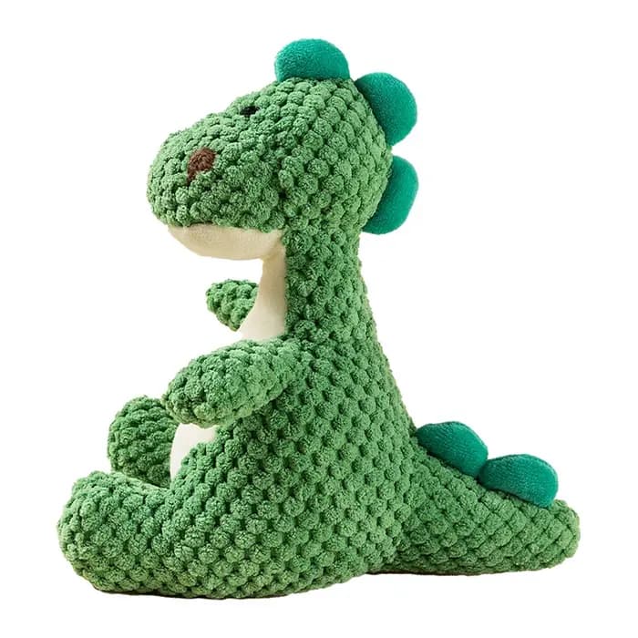 Jouet pour animaux de compagnie en forme de petit dinosaure mignon qui émet des sons, compagnon en peluche doux pour dormir, interactif, anti-ennui, divertissement personnel, adapté pour les chiots et