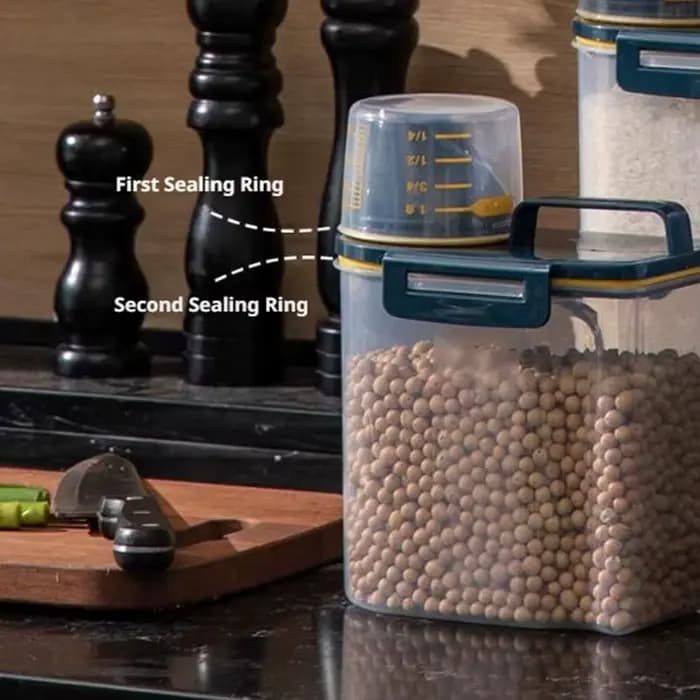 Conteneur de stockage d'aliments pour animaux de compagnie de qualité supérieure avec joint hermétique - Durable