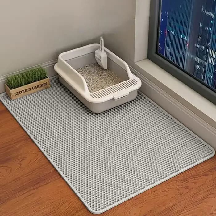 60CMX90CM tapis à litière pour chat imperméable Double couche bac