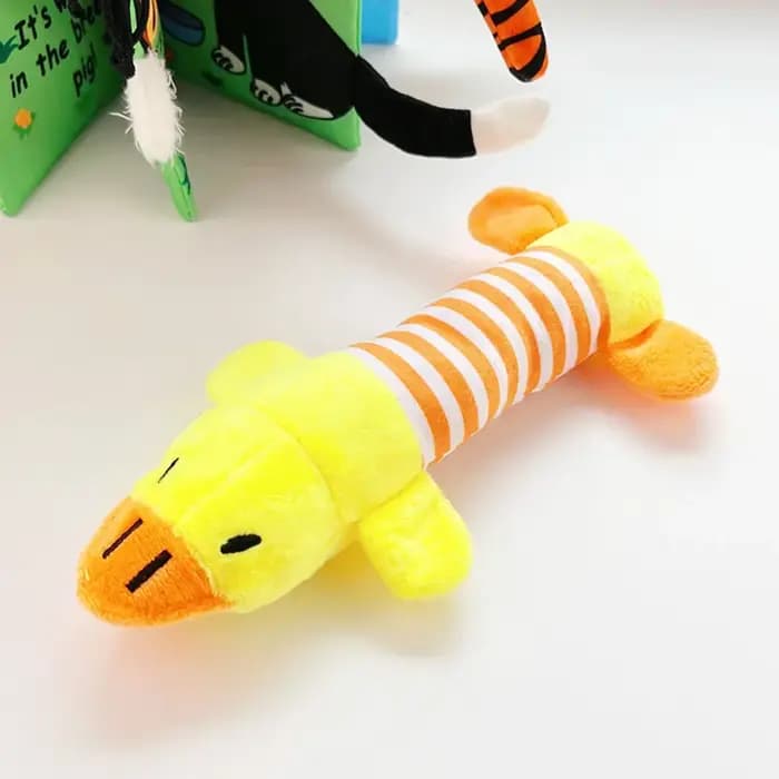 Jouets pour animaux de compagnie grinçants pour chiens de petite et moyenne taille, jouets à mâcher en peluche pour chiots, jouets molaires à mâcher durables en forme d'animaux, accessoires mignons po