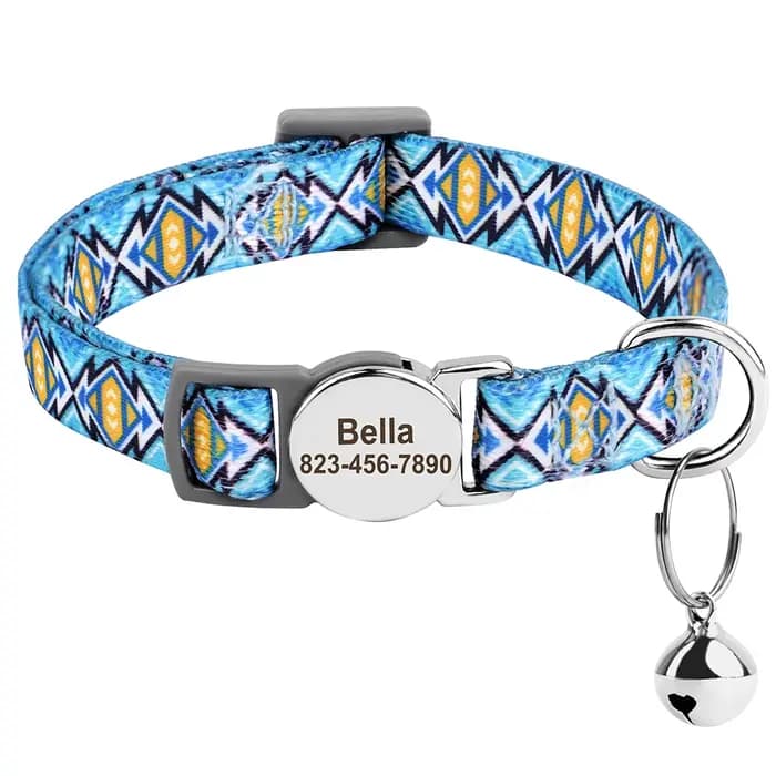 Collier d'identification de chat personnalisé Anti-perte chiot chats colliers de nom