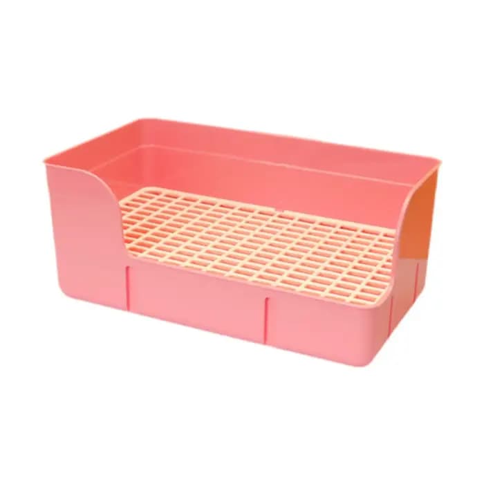 Bac à litière d'angle pour lapins, hamsters, furets, cochons d'Inde et petits animaux – Plateau urinoir pour cage