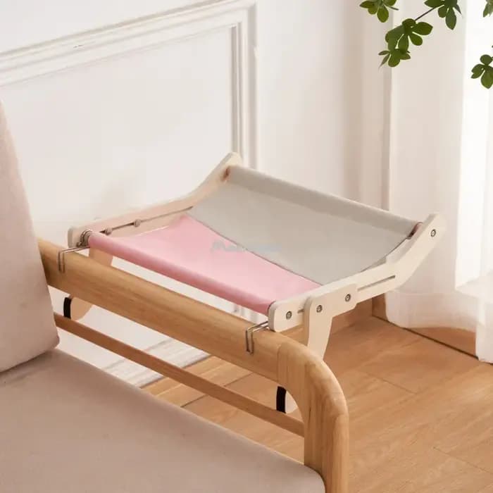 Perchoir de fenêtre en bois pour chat, assemblage de lit de face, polymères pour animaux de compagnie, siège ensoleillé confortable, hamac monté, étagère aérienne pour animaux de compagnie, lits de ac