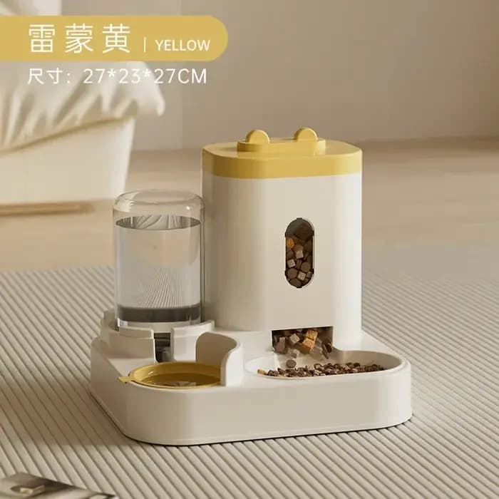 Mangeoire automatique bol de nourriture pour chien et chat avec fontaine d'eau grande capacité distributeur de stockage des aliments pour animaux de compagnie conteneur accessoires pour animaux de com