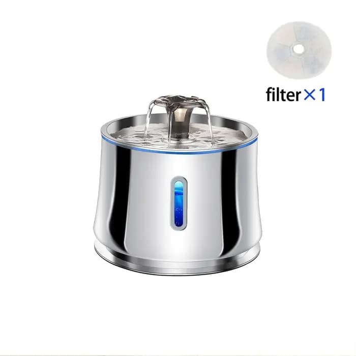 Fontaine d'eau en acier inoxydable pour chats et chiens