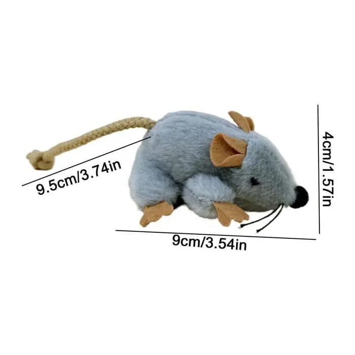 Jouet pour chat et souris avec queue mobile et son intégré
