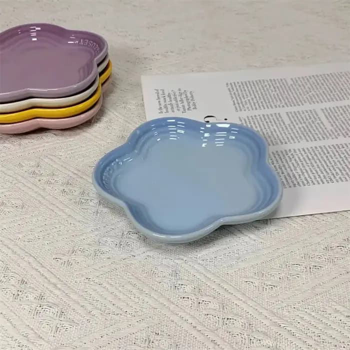 Disque en céramique en forme de fleur pour chat