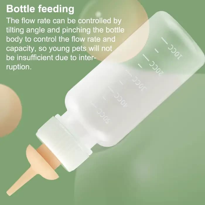 ● Biberon d'alimentation pour chatons, distributeur de lait liquide à presser, biberon d'allaitement pour chiots, chiens, lapins, hamsters, chats nouveau-nés