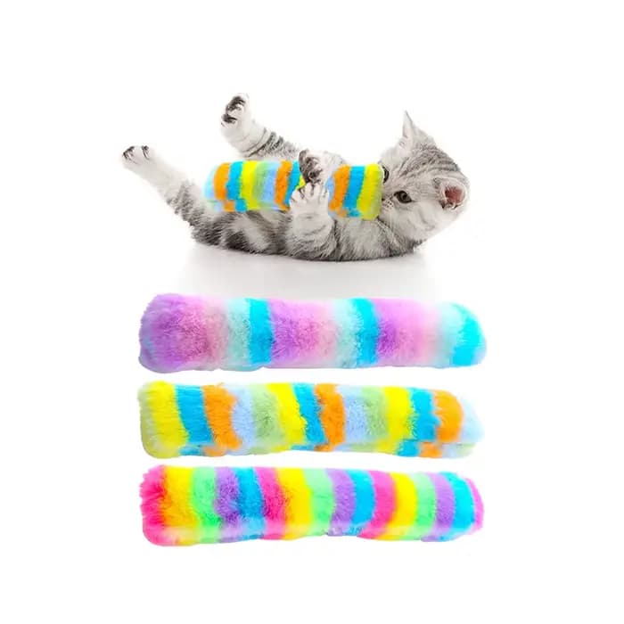 Oreiller en peluche pour chat, jouet avec catnip, papier sonore, résistant aux morsures, jeu interac