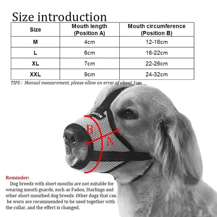 Muselière réglable pour chien, couvre-bouche respirant, collier anti-aboiement, muselières pour anim