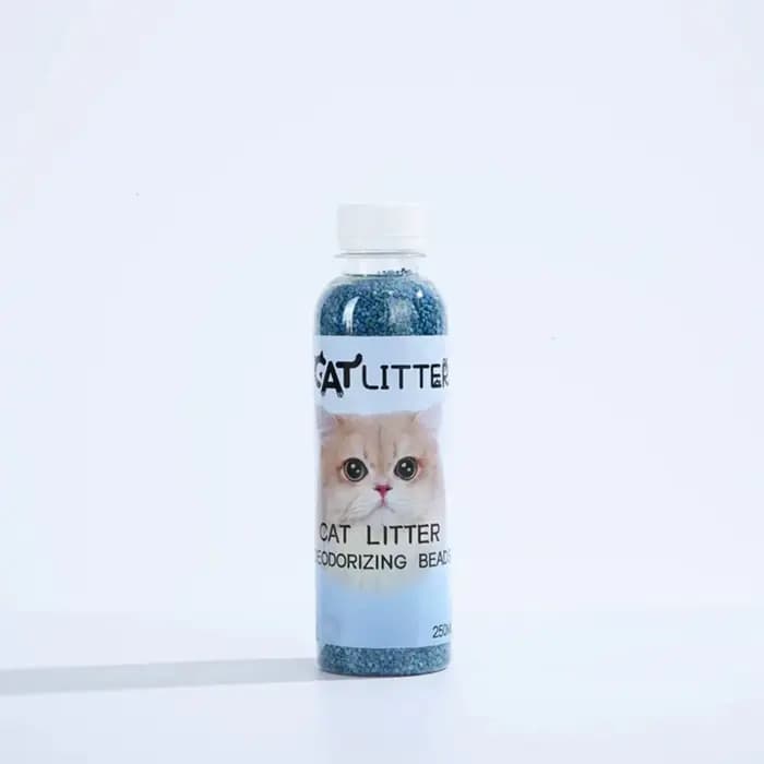 Une bouteille de perles désodorisantes pour litière de chat – Faites l'odeur de votre maison confortable et élimine les odeurs.