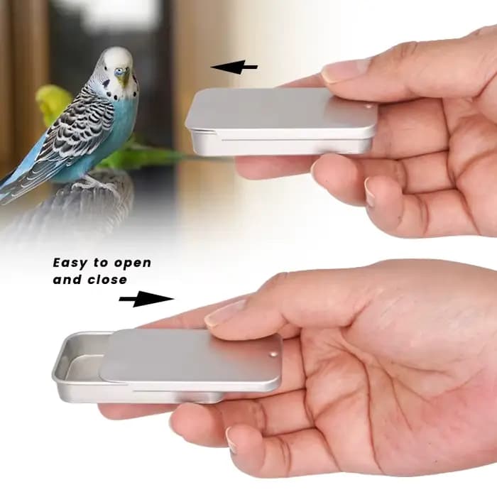 1 pièce Distributeur de nourriture portable pour oiseaux, mini boîte d'alimentation, plusieurs coule