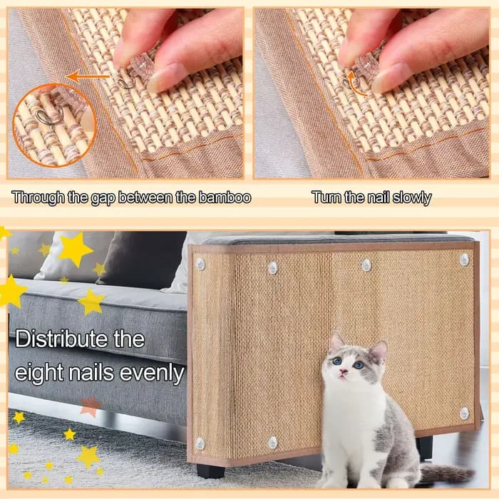 Tapis de protection contre les rayures pour chat, grattoir pour chat, arbre à gratter, tapis de cana
