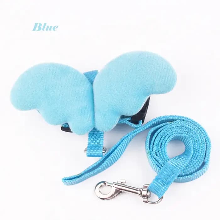 Ensemble harnais et laisse ailes d'ange pour animaux de compagnie