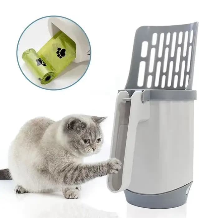 Pelle à litière pour chat avec sac de recharge