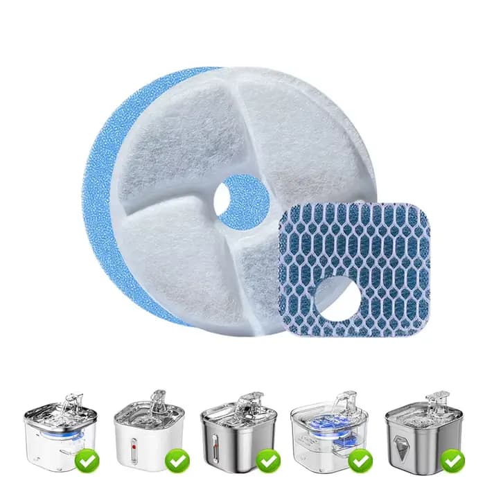 Filtre de remplacement pour fontaine d'eau pour chat, filtre de fontaine pour animaux de compagnie,