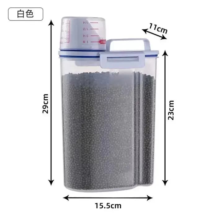 Seau de rangement en plastique pour nourriture pour chiens et chats