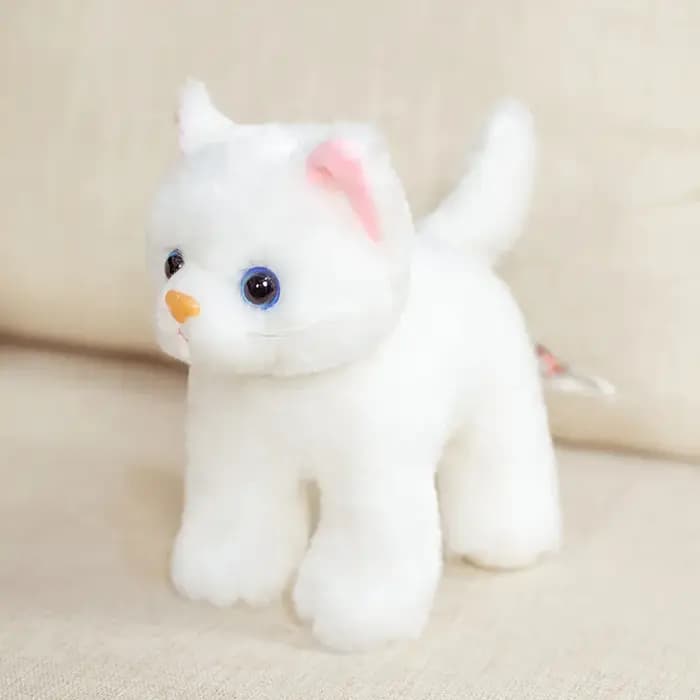 Jouet en peluche chat en peluche de 20cm, Simulation de cheveux courts américains, chat mignon gingembre, jouets pour animaux de compagnie, cadeaux de noël et d'anniversaire réalistes pour la maison