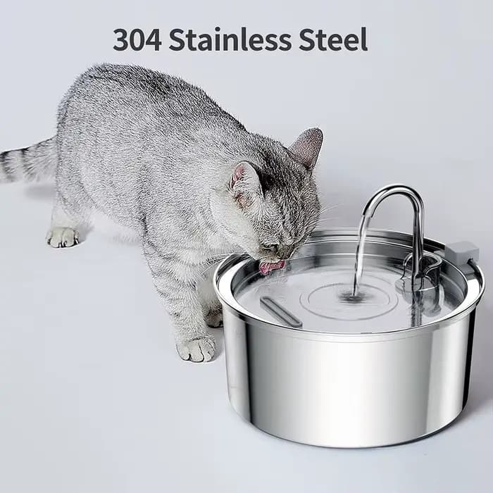 Distributeur d'eau pour animaux de compagnie en acier inoxydable
