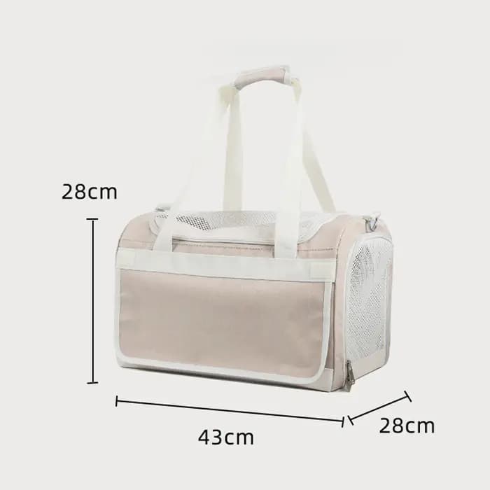 Sac de transport portable double couche pour animaux de compagnie, respirant, pour chat et chien, avec grande capacité, idéal pour les voyages et les sorties en extérieur