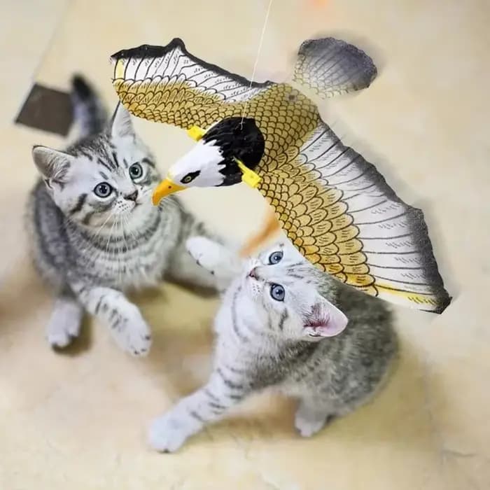 Jouets électriques interactifs pour animaux de compagnie, simulation d'oiseau, jeu de teasing, ULà g