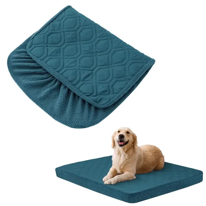 Housses de lit pour chien de remplacement lavables-housses de lit imperméables pour chien matelassée