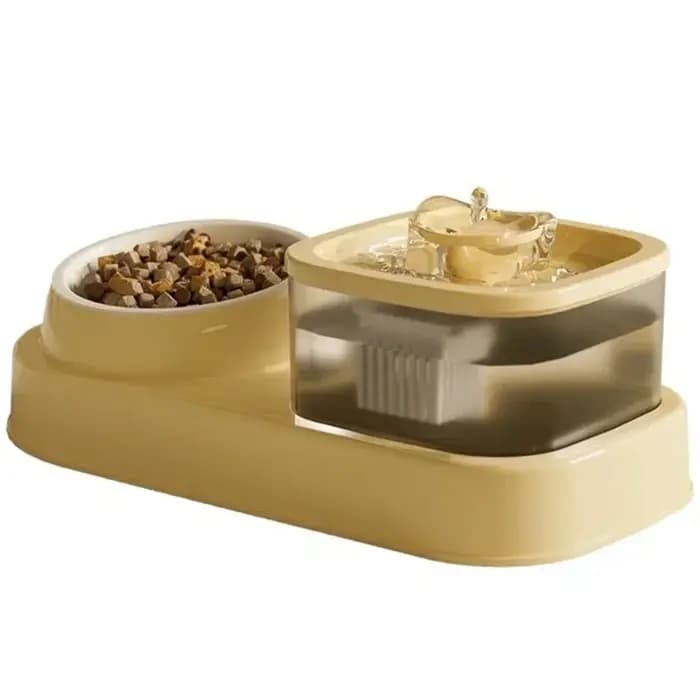 Bol pour chats 2 en 1, distributeur d'eau, double bol, circulation d'eau