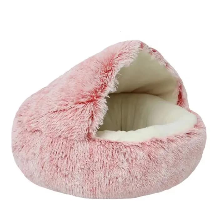 Lit Rond en Peluche Douce avec Juste pour Animaux de Compagnie