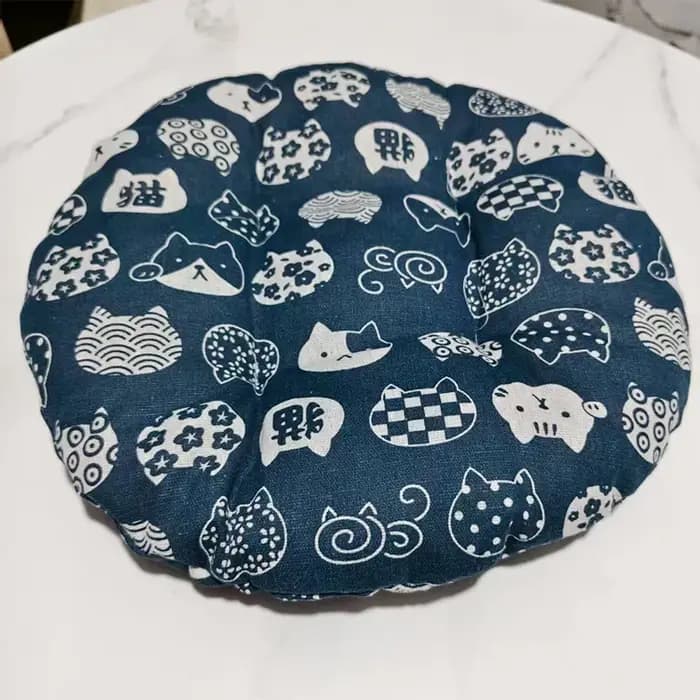 Panier-lit pour chat en rotin tressé avec coussin moelleux