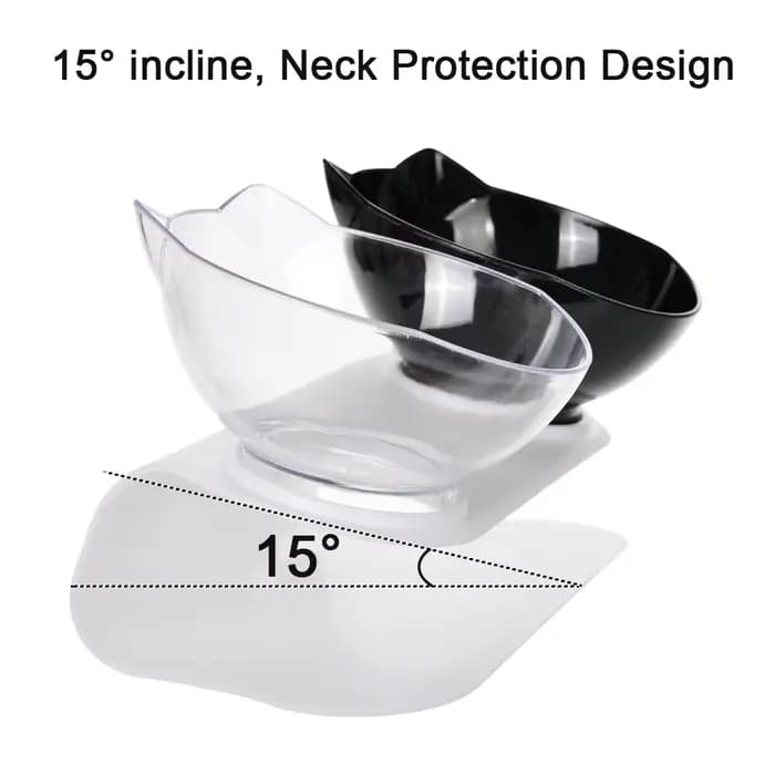Bols doubles pour chats avec oreilles de chat mignonnes
