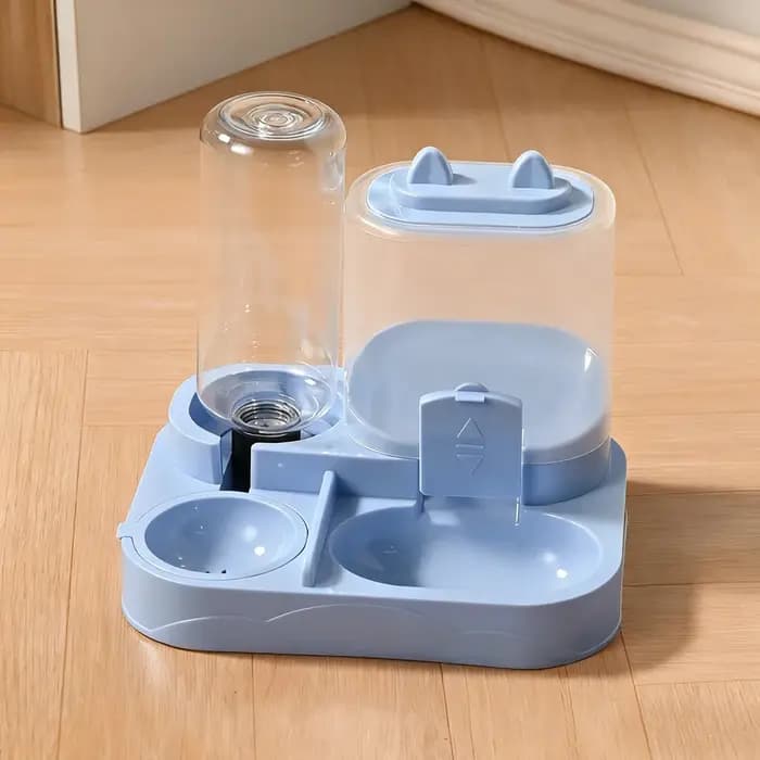 Mangeoire automatique 2 en 1 avec quantité de nourriture contrôlable pour petits animaux