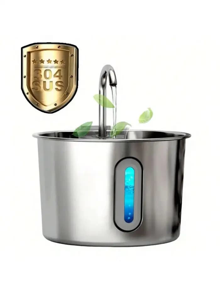 Fontaine à eau pour chat en acier inoxydable 2