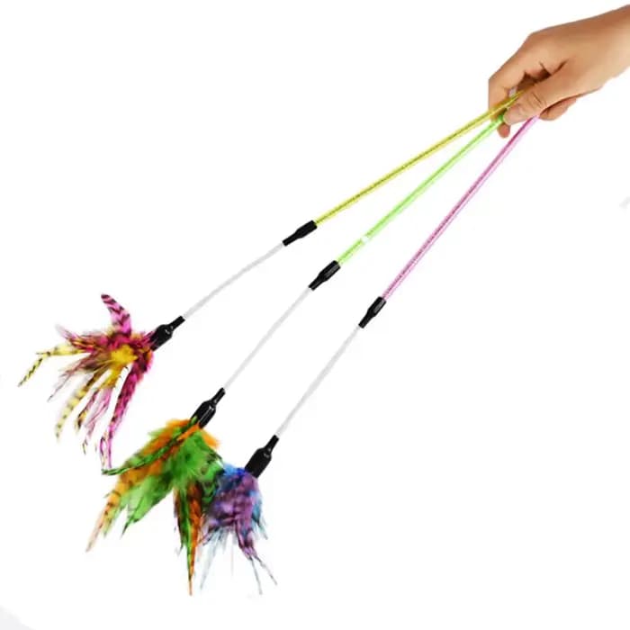Chat papier laine spirale plume tige taquiner chat bâton populaire chatte papier vis chat bâton chat
