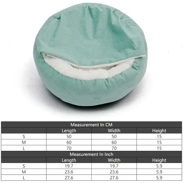 Lit orthopédique pour chien avec couverture à capuche