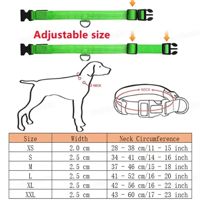 Colliers de Charge lumineux pour chiens, 3 Modes, Led Usb, pour chat, détachable, lueur nocturne, pr