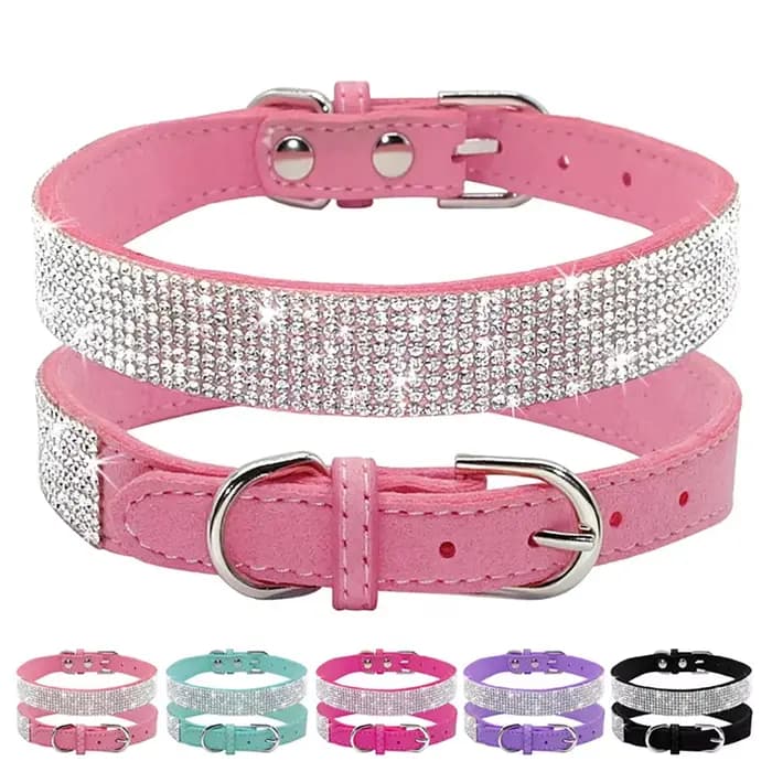 Collier pour chien cristal paillettes strass colliers pour animaux de compagnie en alliage de Zinc c