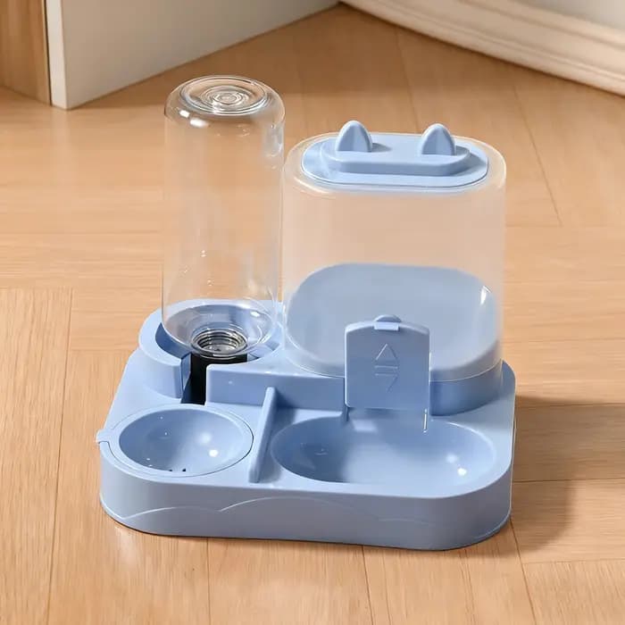 Mangeoire automatique 2 en 1 avec quantité de nourriture contrôlable pour petits animaux