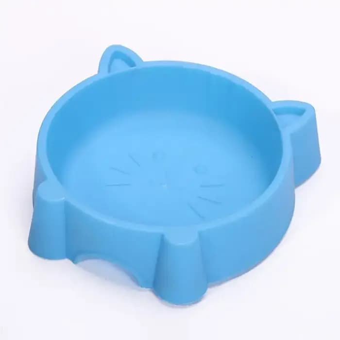 Bol pour animaux de compagnie avec design oreilles de chat mignonnes - Distributeur de nourriture et d'eau en plastique