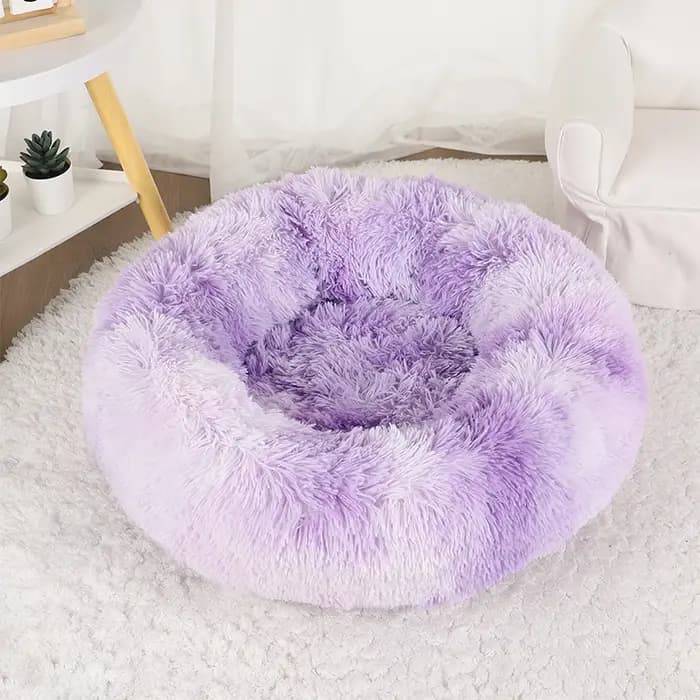 Lit à donuts pour chien