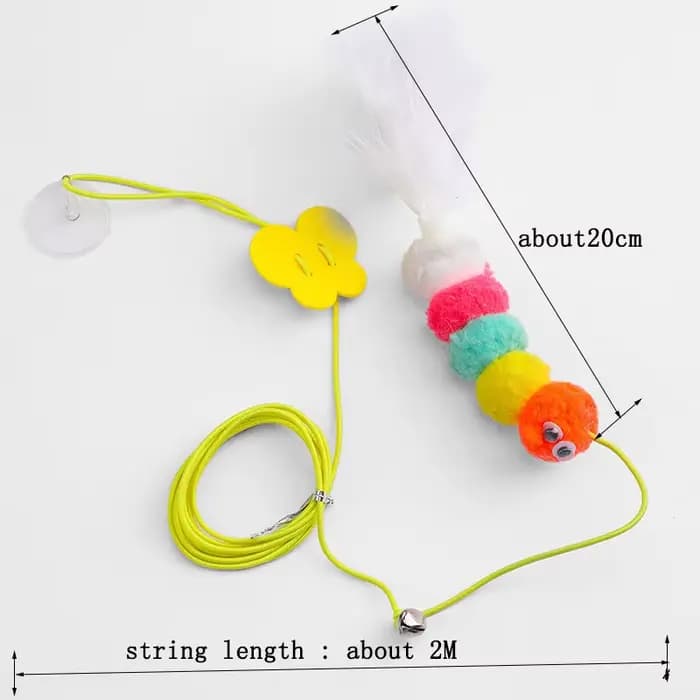 Jouets pour animaux de compagnie, bâton amusant pour chaton, corde élastique auto-hi en forme de lib